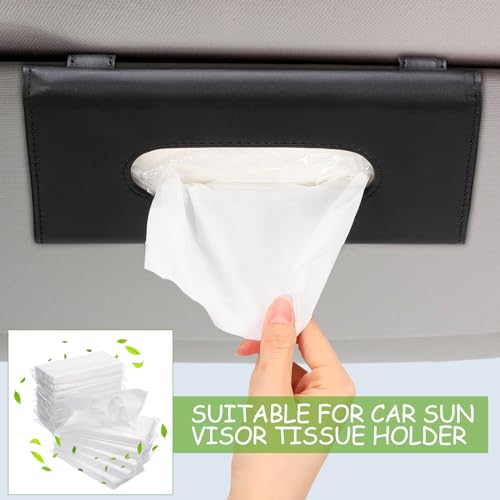 Mudder 4 Packs Car Tissue Refills, Car Napkin Holder Refill Facial Auto Visor Travel Tissues 3-ply 30 Sheets/Pack, Smooth and Soft