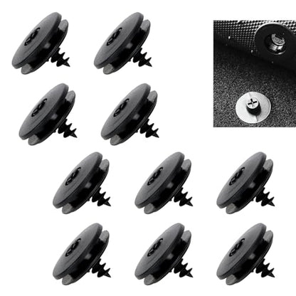 10 PCS Car Floor Mat Retaining Clips, Non-slip Fixing Carpet Buckle with Double-layer Gaskets, Waterproof Self-tapping Fastener, Universal Interior Clamp for Cars Trucks SUVs (Black)