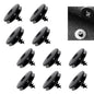 10 PCS Car Floor Mat Retaining Clips, Non-slip Fixing Carpet Buckle with Double-layer Gaskets, Waterproof Self-tapping Fastener, Universal Interior Clamp for Cars Trucks SUVs (Black)