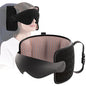 Travel Pillow for Airplane, Travel Pillow with Seat Strap and 3D Eye Mask to Firm Head, 360°Support Headrest No Bobblehead, Travel Essentials for Long Flight,Car Road Trip,Mottled Red