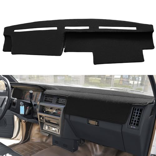 Dash Cover Mat Custom Fit for Nissan Pathfinder D21 Hardbody Pickup Truck 1986-1993, Dashboard Cover Pad Carpet Protector (Black) F77 - color: 86-93 Black