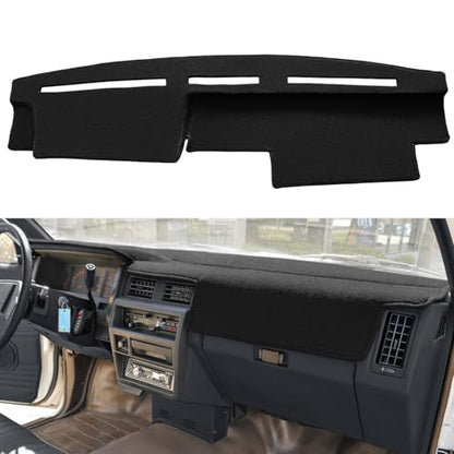 Dash Cover Mat Custom Fit for Nissan Pathfinder D21 Hardbody Pickup Truck 1986-1993, Dashboard Cover Pad Carpet Protector (Black) F77 - color: 86-93 Black