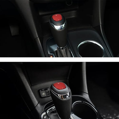 TOMALL Stainless Steel Car Gear Shift Knob Cover Compatible with Chevy Equinox 2018-2020 Shift Panel Trim Gear Lever Cover Trim for Car Interior Center Console Accessories (Red)