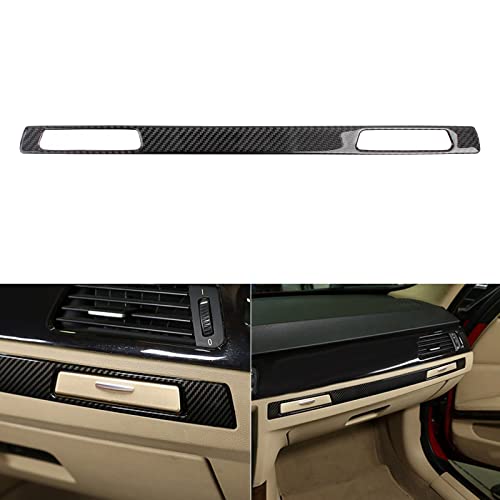 x xotic tech 1pc Genuine Carbon Fiber Car Interior Copilot Cup Holder Strip Cover Trim Compatible with BMW 3 Series E90 E92 E91 E93 2005-2012