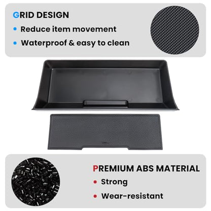 Glove Box Organizer Compatible with 2022-2026 Ford F150 STX XL/2023-2025 Lightning Pro/2025 Lightning XLT Passenger Side Glove Box Insert Storage Tray Interior Accessories