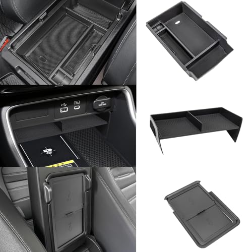 3PCS Center Console Organizer Compatible with 2026 2025 2024 2023 Honda CRV Armrest Storage Box Armrest Hidden Storage Box Secret Compartment Insert Tray Interior Accessories - size: 3 Pcs Center Console Organizer+secret Compartment