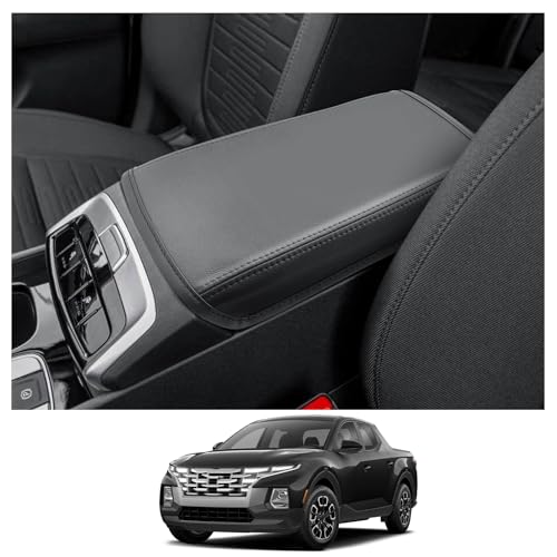 CDEFG Compatible with 2024 Hyundai Santa Cruz Tucson Center Console Cover for 2022-2024 Santa Cruz Accessories Armrest Cover Tucson Middle Console Pad Arm Rest Cushion - color: Leather for 2022-2024 Santa Cruz