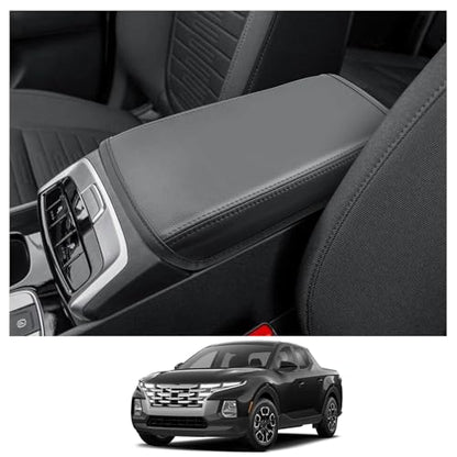 CDEFG Compatible with 2024 Hyundai Santa Cruz Tucson Center Console Cover for 2022-2024 Santa Cruz Accessories Armrest Cover Tucson Middle Console Pad Arm Rest Cushion - color: Leather for 2022-2024 Santa Cruz