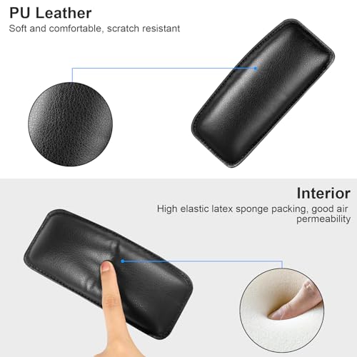 2PCS Car Knee Cushion Pads, Knee Leg Elbow Cushion Pad, Door Armrest Protective Pad for Cars Trucks SUVs (Black)