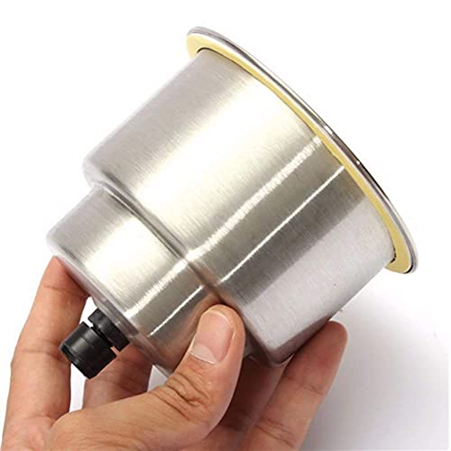 4Pcs Stainless Steel Cup Drink Holder Insert with Drain for Marine Boat, RV, Camper
