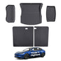 Cargo Mat Compatible with Tesla Model 3 Highland 2024-2026, Heavy-Duty TPE Trunk Liner Rear Seat Back Protector Model 3 Accessories Custom Fit Trunk Mat- 5PCS - size: 5 PCS for Model 3 Highland 2024-2026