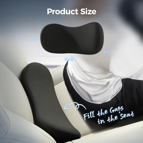 Lumbar Support Pillow - Back Pain Relief Cushion, Fits Tightly Around the Coccyx, Ergonomics Memory Foam, Skin-Friendly Fabric, Fit Car Drive, Office Chair, Rest Seat, Wheelchair (Black) - color: Black