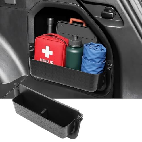 2026 RAV4 Cargo Side Organizer, for Toyota RAV4 (LE/SE/XLE Premium/Woodland/XSE/Limited/GR Sport), Durable ABS Cargo Trunk Pocket Insert 2026 RAV4 Accessories - color: Black-c