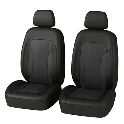 4PCS Cooling Car Seat Covers,Breathable Front Seat Covers with Mesh Construction and Foam Padding,Car Seat Protector to Reduce Back Sweating,Universal Car Interior for Car SUV (Black) - color: Black