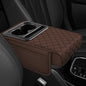 Hovom Car Center Console Cover, 13.39"×7.87"×2.76" Leather Armrest Cover for Cars, Memory Foam Armrest Pillow with Pocket, Cup Holder & Phone Slot, Universal Vehicle Arm Rest Cushion Pad (Coffee) - color: Coffee