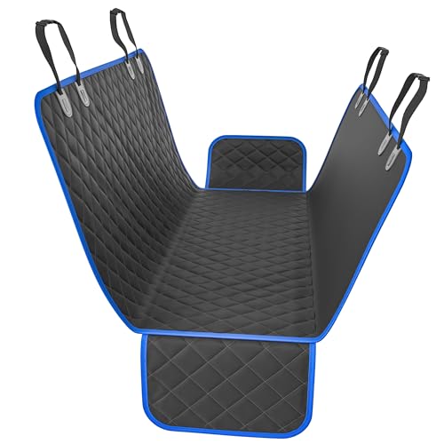 Active Pets Blue XL Dog Car Hammock Back Seat Cover, Waterproof Backseat Cover Protector for Truck Bench Rear of Sedans or SUVs, Essential Pet Supplies Vacuum or Wipe Clean, Machine Washable - color: Blue, size: X-Large (59" x 63")