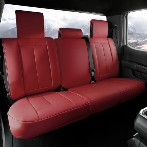 Coverland Custom Car Seat Covers Compatible with 2021-2024 Toyota Venza - Premium Leather Non-Slip Memory Foam Waterproof Seat Cover Custom fit Interior Protector [Rear-Wine Red] - color: Wine Red, size: Rear