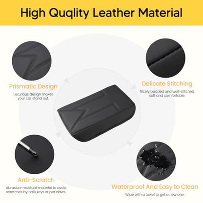 Shademax Center Console Cover for Tesla Model Y Juniper 2025-2026 / Model 3 Highland 2024-2026 Armrest Cushion Pad Arm Rest Cover Leather Console Lids Protector for Model Y Juniper Accessories - size: For Model Y Juniper 25-26 / 3 Highland 24-26