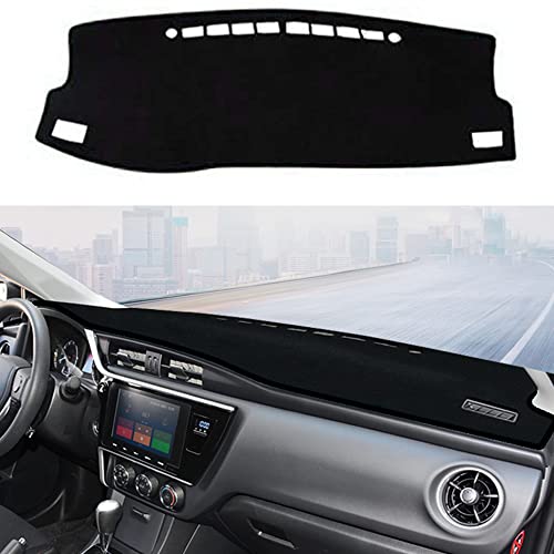 Dashboard Cover Dash Cover Mat Pad Carpet Custom Fit for Toyota Corolla 2014 2015 2016 2017 2018 Accessories Anti-Skid Center Console Protector Cover Mat(Black Edge) - color: Black Edge, size: For Toyota Corolla 2014-2018
