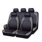 Universal Deluxe Pu Luxury Vinyl Faux Leather Car Seat Covers Full Set, Airbag Compatible, Breathable, Fit for Most Sedans, Vans, SUVs (Black and Gray) - color: Gray, size: Full Set