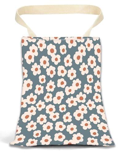 Car Garbage Can, Car Trash Bag, Car Garbage Bag, Hanging Car Trash Can for Car Accessories, Vehicle, Travelling, Camping, Cute Car Back Seat Organizer, Cute Grey Flowers - color: Cute Grey Flowers
