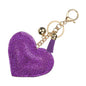 PATIKIL Rhinestone Keychains for Women, Cute Bling Heart Shape Purse Charm for Bag Handbags Car Keys - color: Gold-dark Purple
