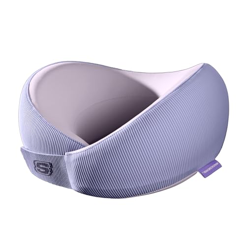 Skechers Women's Memory Foam Neck Pillow, Comfortable & Breathable Travel Pillow,Neck Pillow Airplane for Travel, Car Rides, Home, and Office Use, Ergonomic Design for Men and Women,Purple - color: Purple