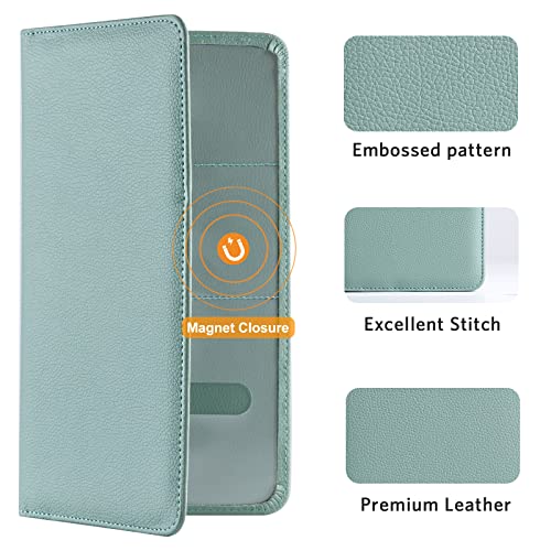 CoBak Car Registration and Insurance Holder - Vehicle Glove Box Car Organizer,Auto Truck Comparment Accessories Case with Magnetic Closure for Essential Document,Driver License,Cards - color: L-Sage