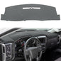 Dash Cover Custom Fit for 2014-2018 Chevy Chevrolet Silverado/GMC Sierra 1500,2015-2019 Chevy Silverado/GMC Sierra 2500HD 3500HD,Dashboard Pad Carpet no Forward Collision Alert(14-18, Dark Gray) Y32 - color: gray