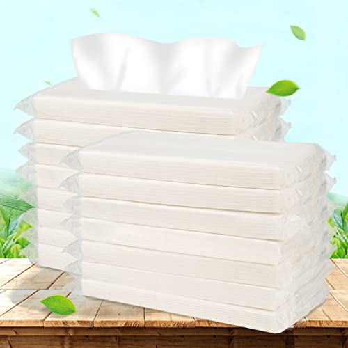 Car Tissue Refills, 600 Sheets Disposable Soft Facial Tissues Napkin, Travel Size Pack for Car Visor Tissue Holder or Purse, 50 Sheets per Pack - size: 50 Count (Pack of 12)