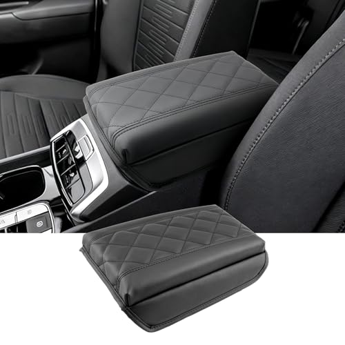 2022-2026 Santa Cruz Center Console Cover for Hyundai Santa Cruz (SE/SEL/Night/SEL Premium/SEL Activity/XRT/Limited), Cushion&Comfy Leather Armrest Cover 2025 Santa Cruz Accessories (Padded) - color: (for Santa Cruz) - Padded