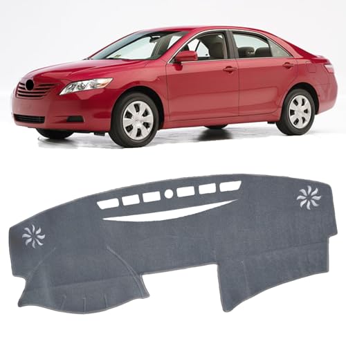 Dash Cover Mat for 2007-2011 Toyota Camry Cover Mat Dash Carpet Protector Custom Fit Center Console Cover Sunshade Protector Camry Accessories Pad No Glare (Grey) - color: Grey