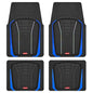 Rubbermaid Car Floor Mats Full Set – Premium All-Weather Car Mat with Brushed Aluminum Inserts, Universal Trim-to-Fit Design, Anti-Slip Backing for Cars, SUVs, Trucks, and Vans - color: Blue