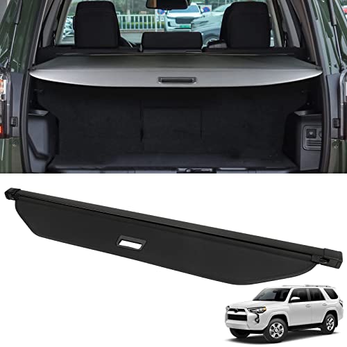 D-Lumina Cargo Cover - Compatible with 2010-2021 2022 2023 2024 Toyota 4Runner - Retractable Rear Luggage Trunk Security Covers Protector Anti Theft Shield Shade, Canvas - size: Black-Fit 4Runner 2010-2024