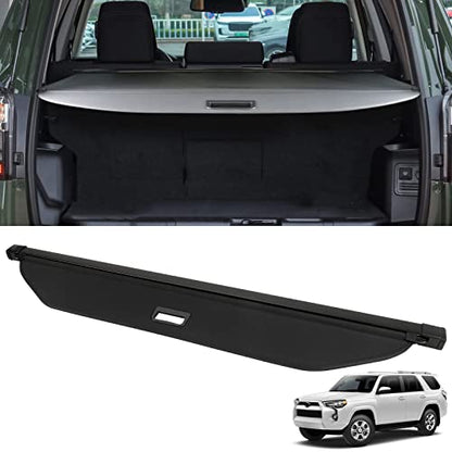 D-Lumina Cargo Cover - Compatible with 2010-2021 2022 2023 2024 Toyota 4Runner - Retractable Rear Luggage Trunk Security Covers Protector Anti Theft Shield Shade, Canvas - size: Black-Fit 4Runner 2010-2024
