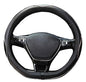 Mayco Bell Flat Bottom Steering Wheel Cover Anti-Slip,Safety,Soft,Breathable,Durable,Full Surround,Comfortable Grip Microfiber Leather (D Shape, Black White)