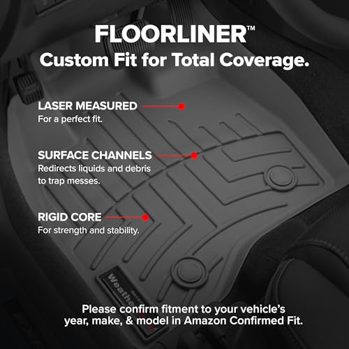 WeatherTech Custom Fit FloorLiners for Honda CR-V - 1st & 2nd Row (463161-460982), Grey - color: Grey