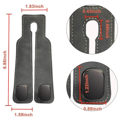 Amelity Universal Car Headrest Hooks, Women’s Car Interior Accessories for Purses Handbags Grocery & Backpacks, Gray 2 Pack - color: Gray