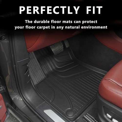 AOMSAZTO Car Floor Mats Custom Fit for 2020 2019 2018 2017 2016 2015 2014 Nissan Rogue(Not for Rogue Sport),All-Weather Floor Mat Liners Front & Rear Row Full Set Liner Non-Slip TPE Odourless, Black - style: 10)14-20 Rogue Floor Mats