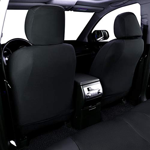 Flying Banner car seat Covers Full Set Faux Leather Air Mesh Breathable Man Lady Airbag Compatible Rear Bench Split 40/60 50/50 60/40 Truck Pick Up (Full Set - Low Back, Black Blue) - color: Black Blue