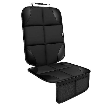 Car Seat Protector for Child Car Seat, Durable 600D Fabric Waterproof Car Seat Cover with Thick Pad Non-Slip Backing，No Imprints (Black 1pc) - color: Black 1pc