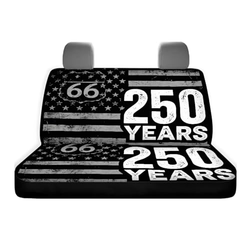 AFPANQZ Car Seat Cover for Rear Bench Seat, 250 Years Print Automotive Back Seat Protector Dogs Pets Seat Cushion for Trucks Vans SUVs Universal Fit - color: 250 Years Print