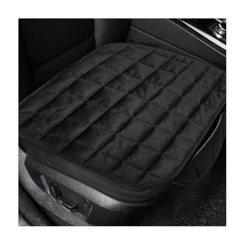 DXNQ Car Seat Cushion, Soft Plush Auto Seat Cover with Non-Slip Silicone Bottom & Storage Pocket, Universal Breathable Vehicle Seat Cushion Pad for Car Truck SUV, Black - color: Black