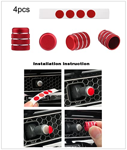 Compatible with Honda Civic 2022-2026 Center Consoles Air Vent Shift Knob Cover A/C Wind Outlet Lever Decoration Trims 4PCS for 11th Gen Civic, 2023-2026 CR-V (Red)