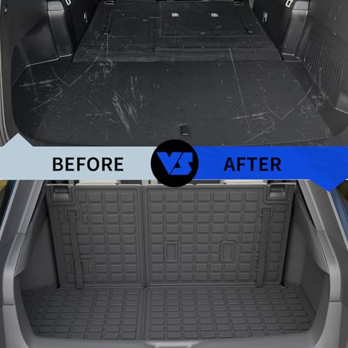Cargo Mat Compatible with 2024 2025 2026 Toyota Grand Highlander Cargo Liner Trunk Mat TPE All Weather Back Seat Cover Protector Grand Highlander Accessories (Trunk Mat with Backrest Mat) - color: Trunk Mat with Backrest Mat