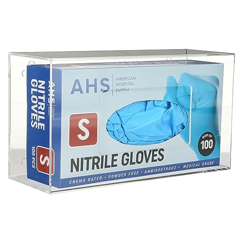 Wall-Mount Glove Dispenser | Clear Acrylic Glove Box Holder with Individual Compartments | Single-Layer | 9.95 x 5.25 x 3.3 in | Gloves Sold Separately - color: Transparent Single Layer