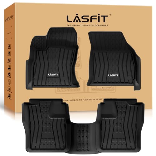 LASFIT Floor Mats for 2017-2020 Lincoln Continental, Custom Fit All Weather TPE Floor Liners, Full Coverage 1st & 2nd Row 3-Piece Set, Black - size: 2017-2020|For Lincoln Continental|Floor Mats