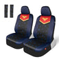 Warner Bros DC Comics Wonder Woman Car Accessories Seat Covers - Front Pair Includes Removable Head Cover, Matching Seat Belt Pads, Side Airbag Compatible, Universal Fit, Waterproof - size: 2 Front, style: Wonder Woman