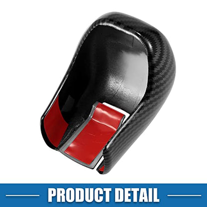 Gear Shift Knob Cover Automatic Transmission Lever Trim for Honda Civic 10th Gen 2016 2017 2018 2019 2020 2021 ABS Carbon Fiber Pattern Black