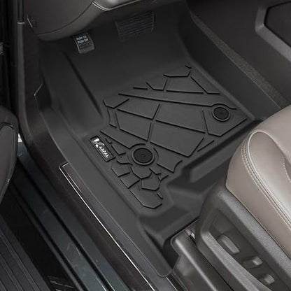 KARPAL Floor Mats for 2015-2020 Chevy Tahoe/GMC Yukon (Not for XL), with 2nd Row Bucket Seats (7seats) Cover Protector, All-Weather TPE Custom Fit Floor Liners Car Accessories - style: 2015-2020 | For Chevy Tahoe 7 Seats| Combo Set